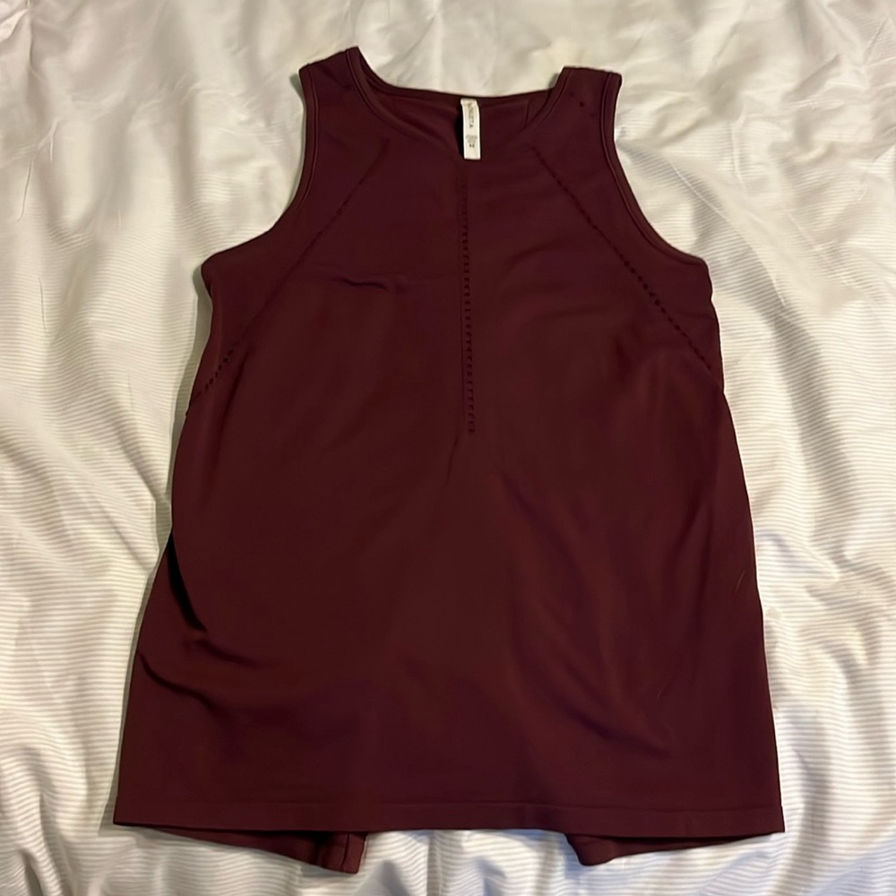 NWOT Athleta Burgundy Split Back Tank size XS